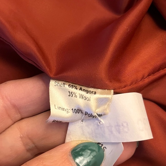 CALVIN KLEIN ANGORA & WOOL BLEND COAT, Size 2 - Picture 11 of 12